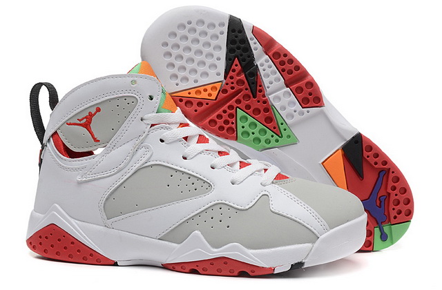 Air Jordan 7 Retro White Grey Red